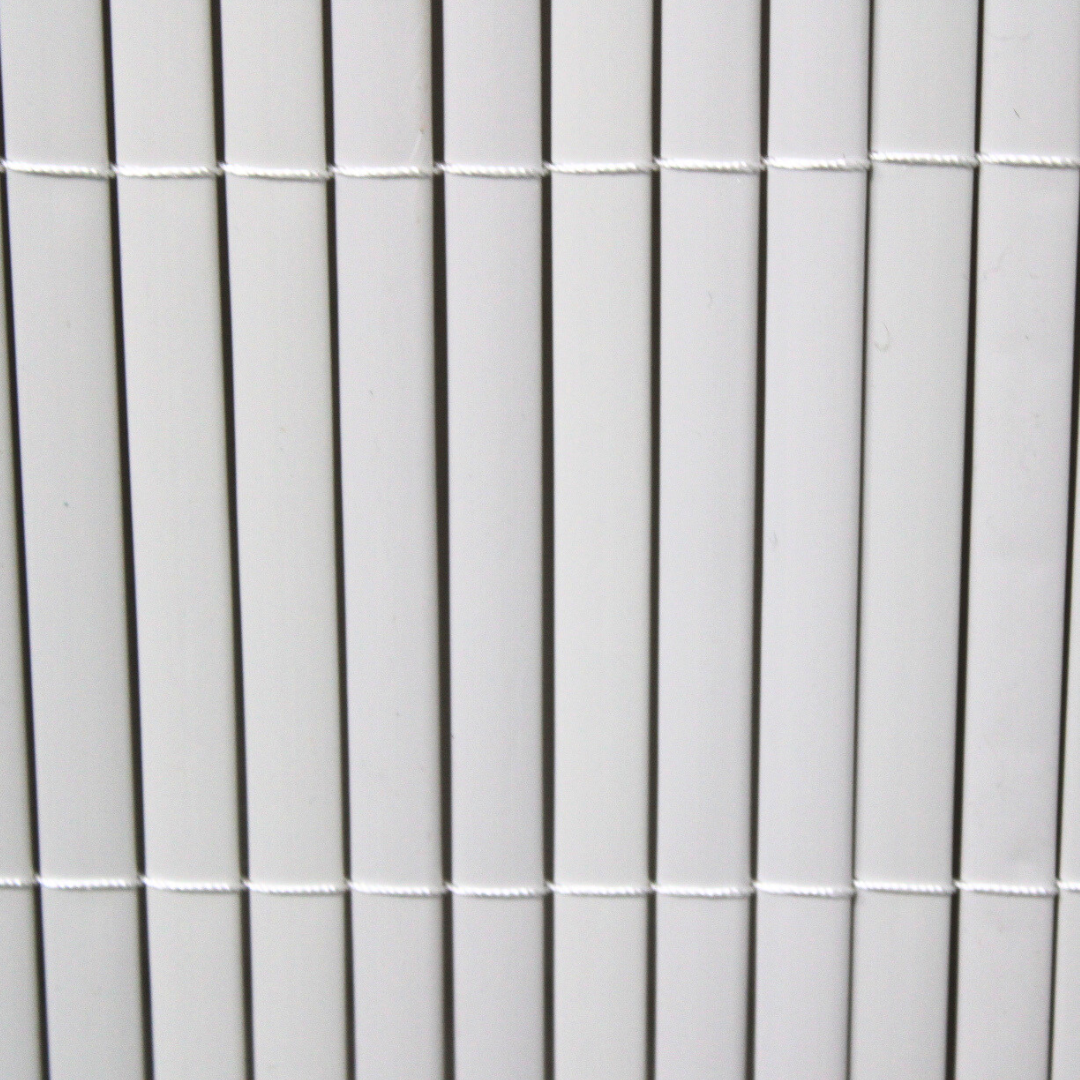 Cañizo Pvc Doble Cara| 1,5x3 M| Color Blanco| Lamas 11 Mm| Composición 100% Pvc| Bridas Sujeción Incluidas_3
