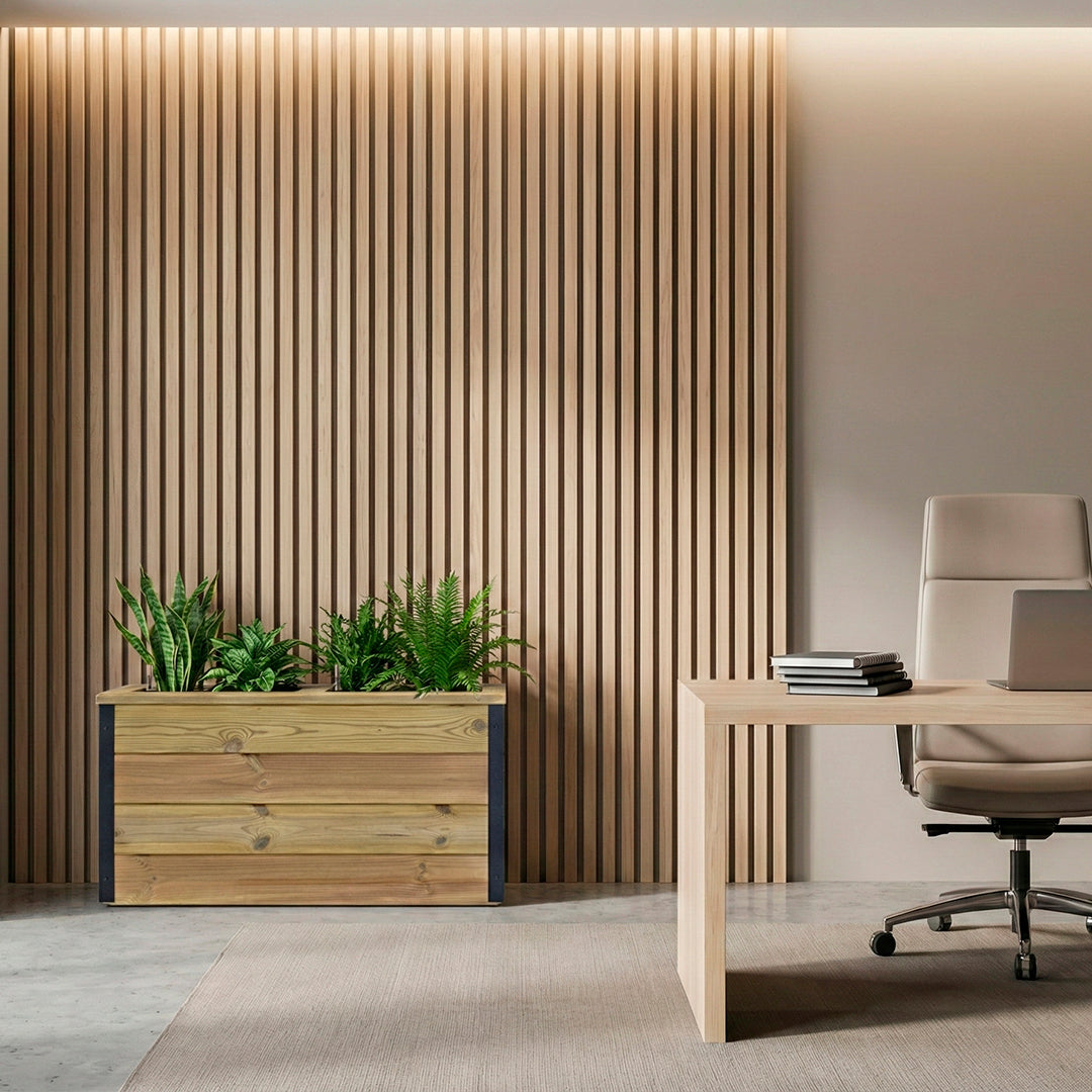 Jardinera Con Autorriego De Madera Nidum Basic Interior Y Exterior Hortalia 75x40x40 Cm_1
