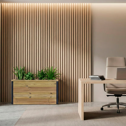Jardinera Con Autorriego De Madera Nidum Basic Interior Y Exterior Hortalia 75x40x40 Cm_1