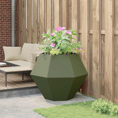 Jardinera Verde Oliva 100 X 100 X 80 Cm Acero_3