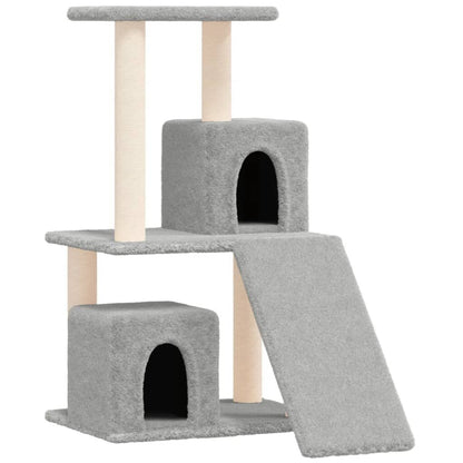Vidaxl Rascador Para Gatos Con Postes De Sisal Gris Claro 82 Cm_0