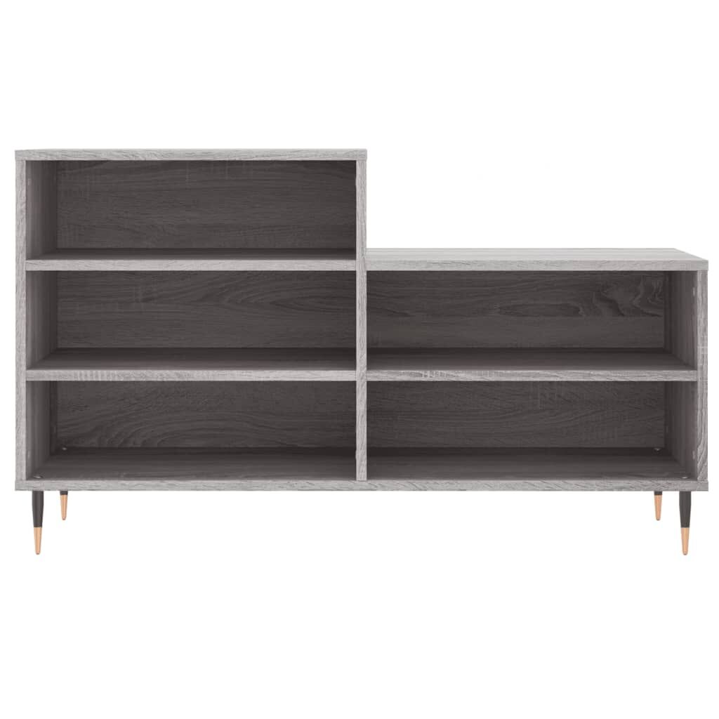 Vidaxl Mueble Zapatero Madera Contrachapada Gris Sonoma 102x36x60 Cm_3