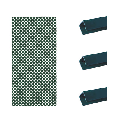 Pack Instalación Celosía Pvc 18 Mm + 3 Perfiles Verde 1x2 M_0