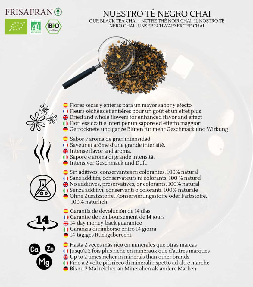Té Negro Chai Ecológico Granel | Calidad | Frisafran 100 G_3