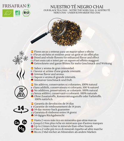 Té Negro Chai Ecológico Granel | Calidad | Frisafran 100 G_3