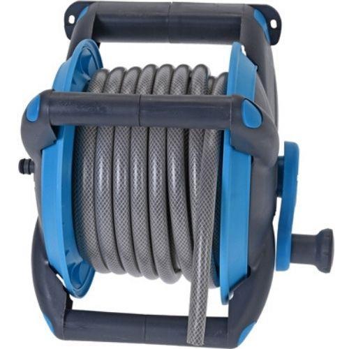 Suporte para mangueira de jardim Pro Garden com mangueira de 15 metros e 4 acessórios