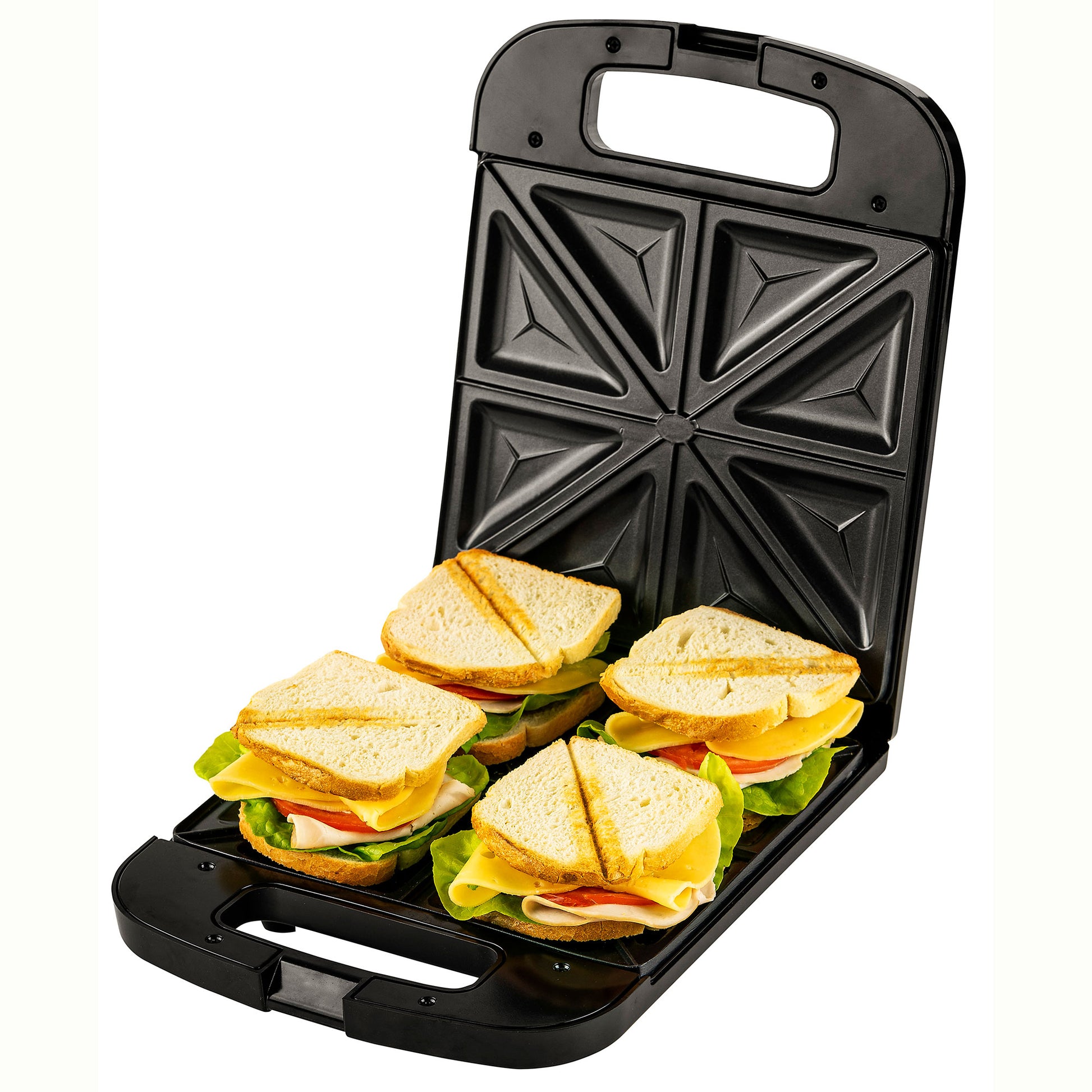 Sandwichera, 4 Sandwiches, Placas Antiadherentes, Tostado Perfecto, Acero Inoxidable, Compacta Adler Ad3055 2000w_1