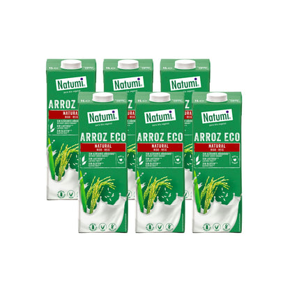 Pack de 6 Bebidas de Arroz Biológicas Natumi 1 L