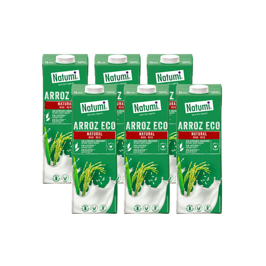 Pack de 6 Bebidas de Arroz Biológicas Natumi 1 L