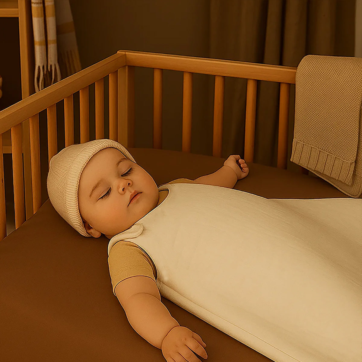 Saco De Dormir De Invierno De Algodón Orgánico Blanco_3