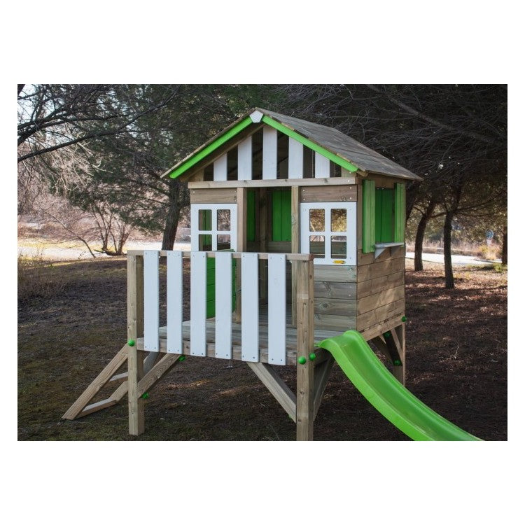 Casita De Madera Masgames Lollipop Elevada Verde._4