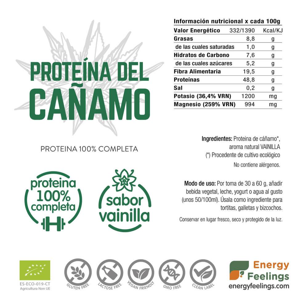 Proteína de Baunilha e Cânhamo Energy Feelings 1 kg