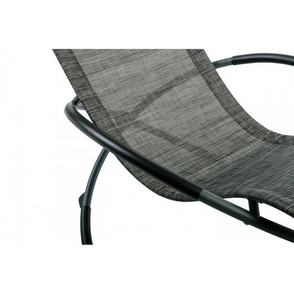 Mecedora, Silla Plegable Relax Gris Texaline Calefactada 2x1 Y Acero Con Reposapiés 148x72xh86cm- Mobiliario De Jardín_1