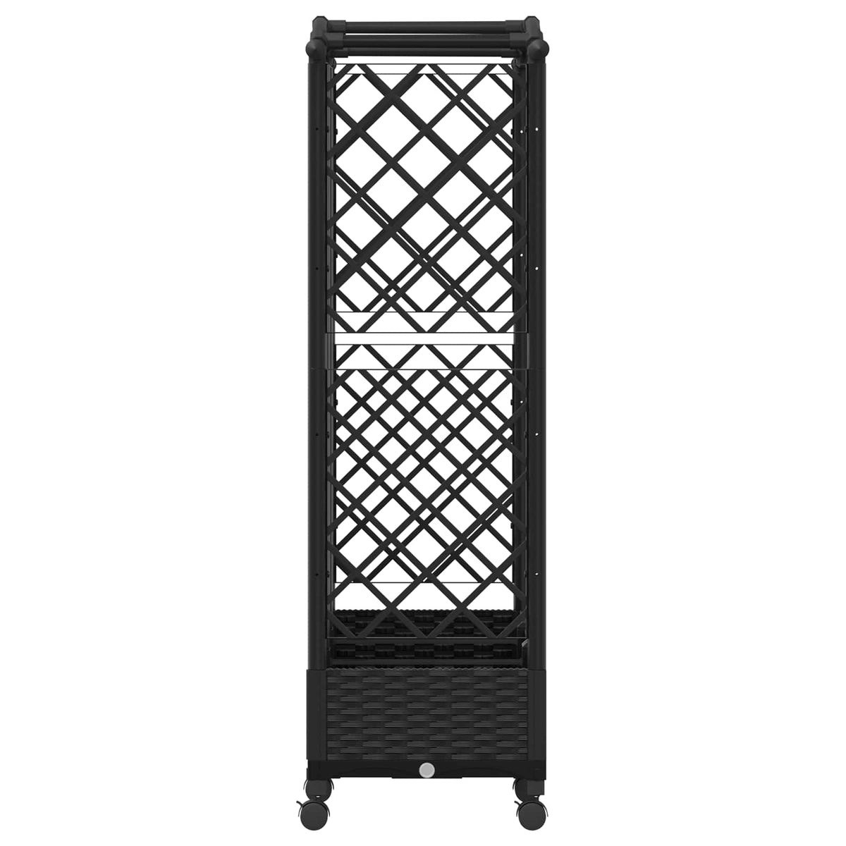 Cama Elevada Con Trellis Y Techo Negro 163 X 40 X 129 Cm Pp_3
