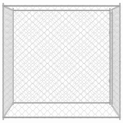 Jaula Para Perro Plateado 200 X 200 X 200 Cm Acero Galvanizado_4