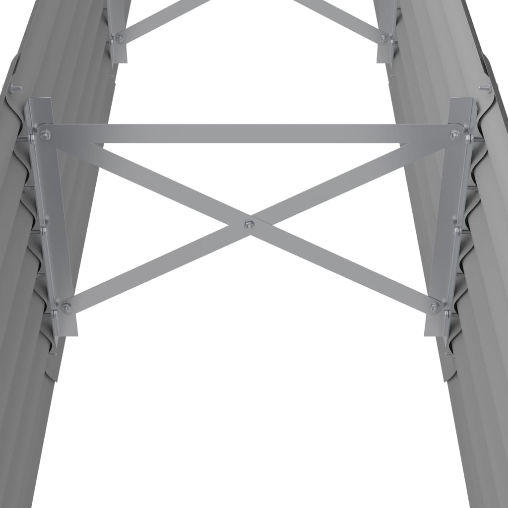 Jardinera Arriate Acero Galvanizado Gris 224x40x36 Cm_4