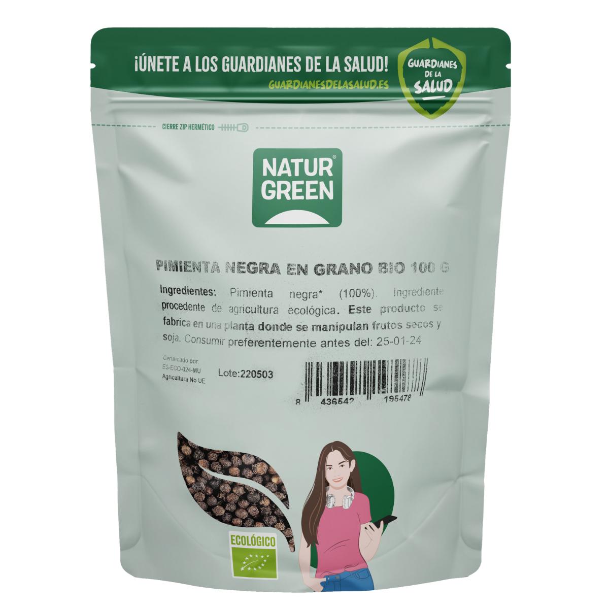 Pimenta preta em gramas Bio NaturGreen 100 g