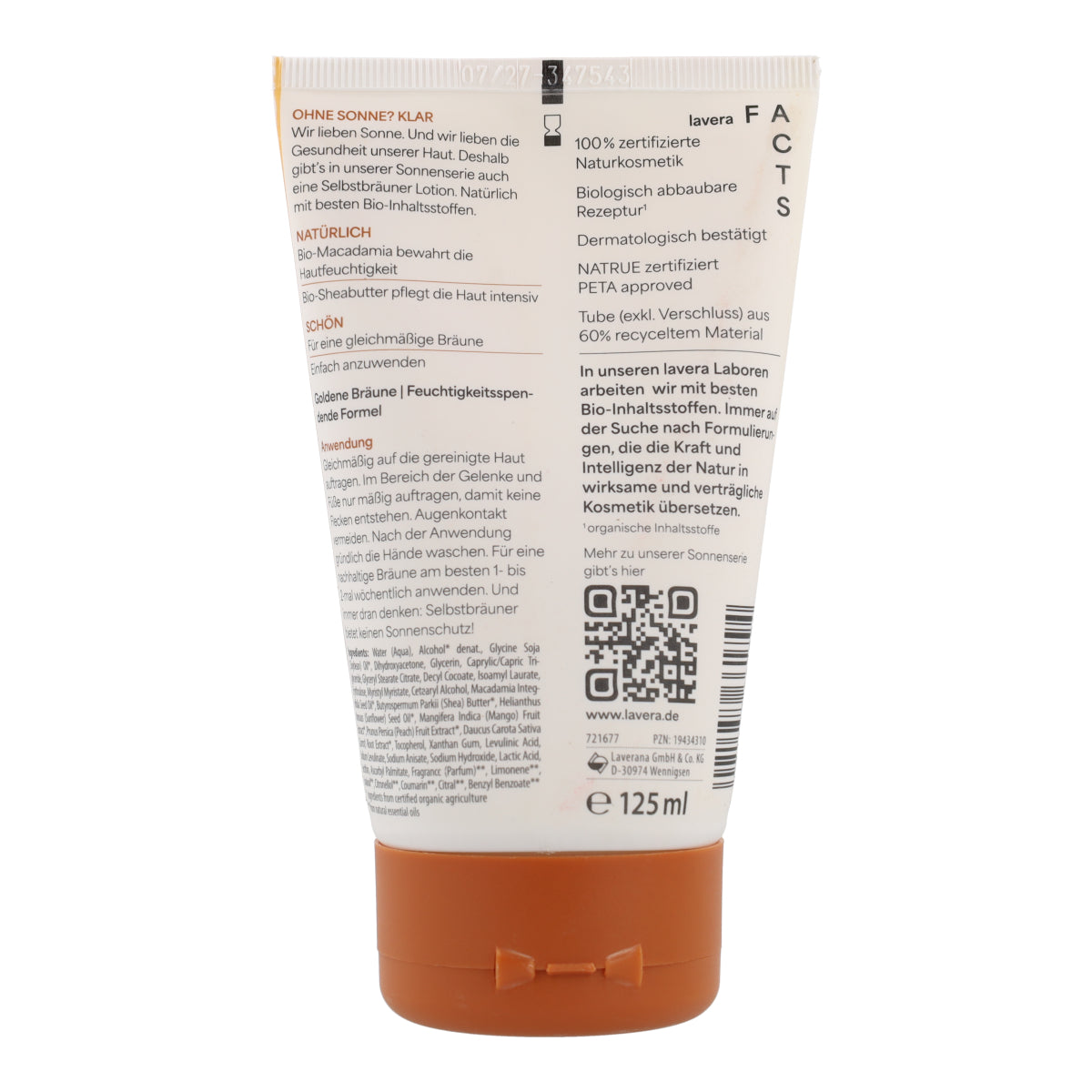 Loção Autobronzeadora Lavera 125ml