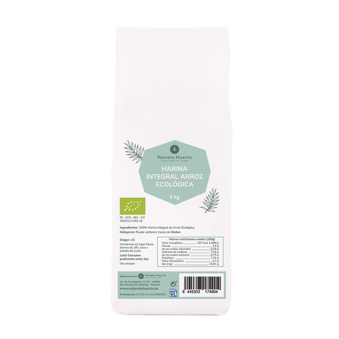 Farinha de Arroz Integral Eco Planeta Huerto 5 Kg