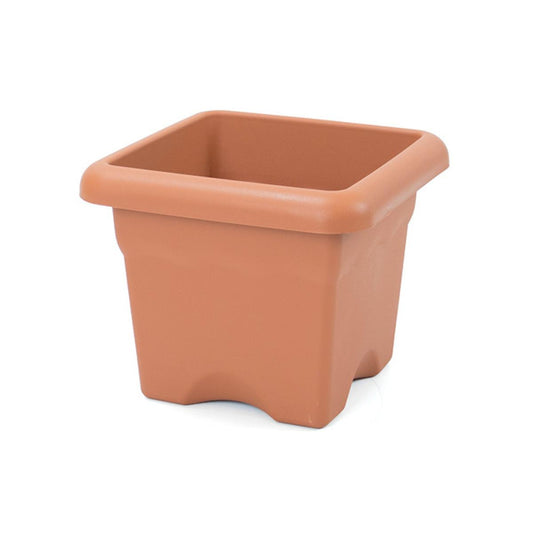 Vaso quadrado em terracota, 26 x 26 x 21 cm