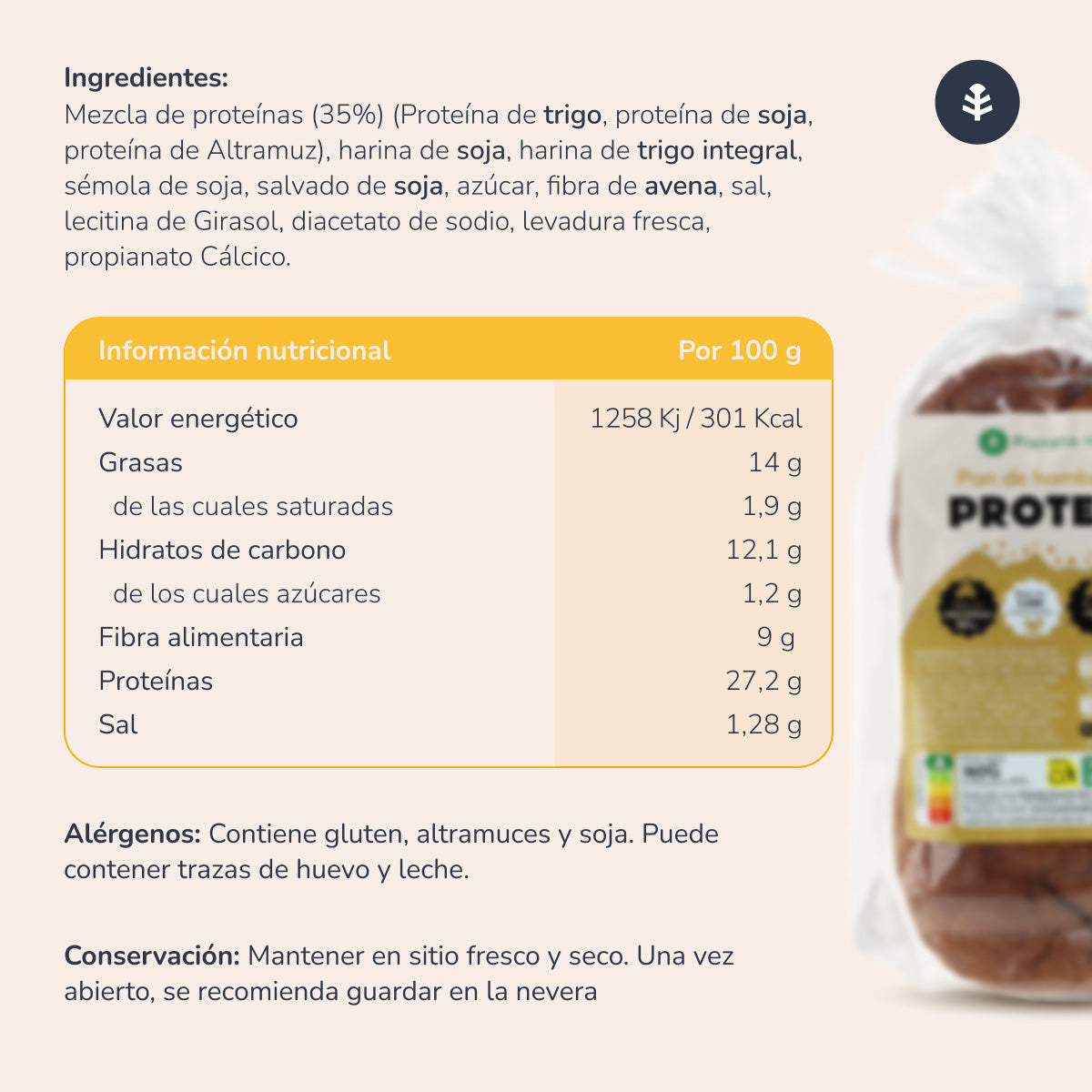 Pãezinhos de Hambúrguer Proteicos Planeta Huerto, 2 x 80 gr 