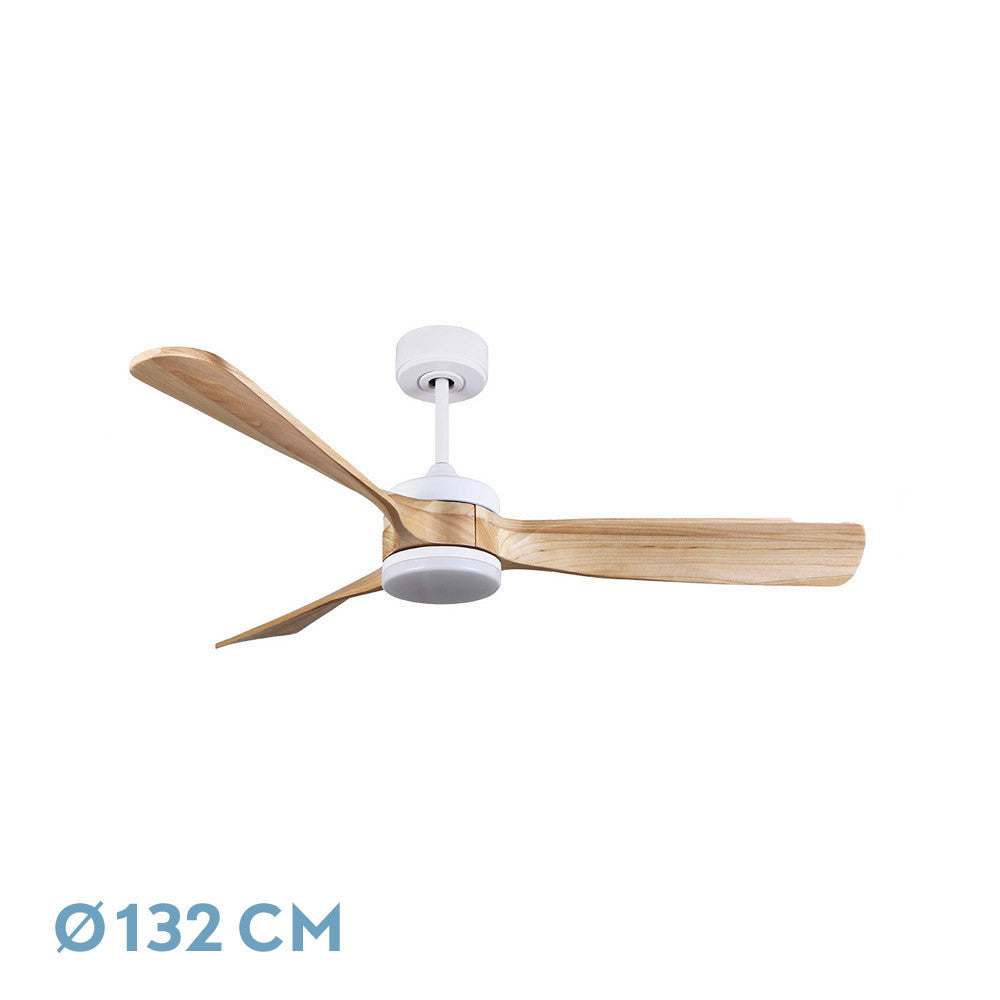 Ventilador Dc Oriente 26w Blanco 3 Aspas Haya 132d 6vel 3colores 2950lm Remoto,temporizador,memoria 24_0