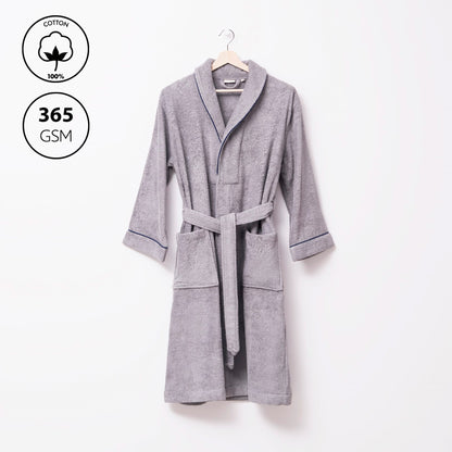 Albornoz S/m 100% Algodón 360gsm Gris Scalpers Home