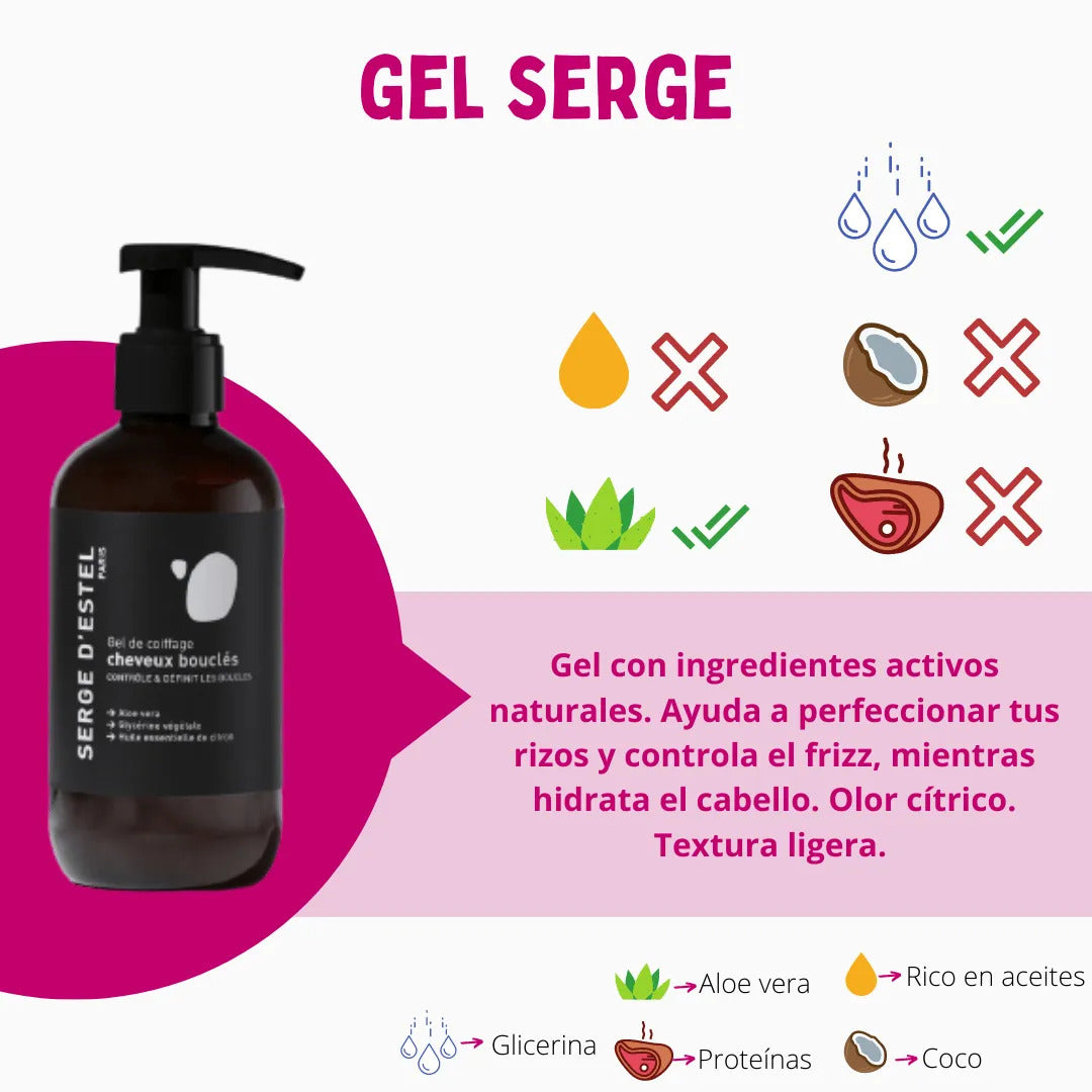 Gel De Coiffage Cheveux Bouclés Serge D´estel Paris 200ml_1
