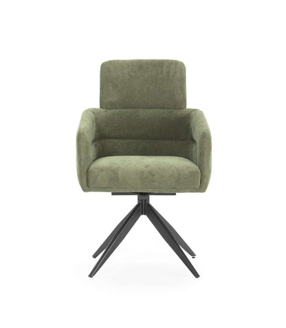 Pack De 2 Sillones Giratorios Modelo Maggie Tapizado Textil Verde, 93cm(alto) 58cm(ancho)_1
