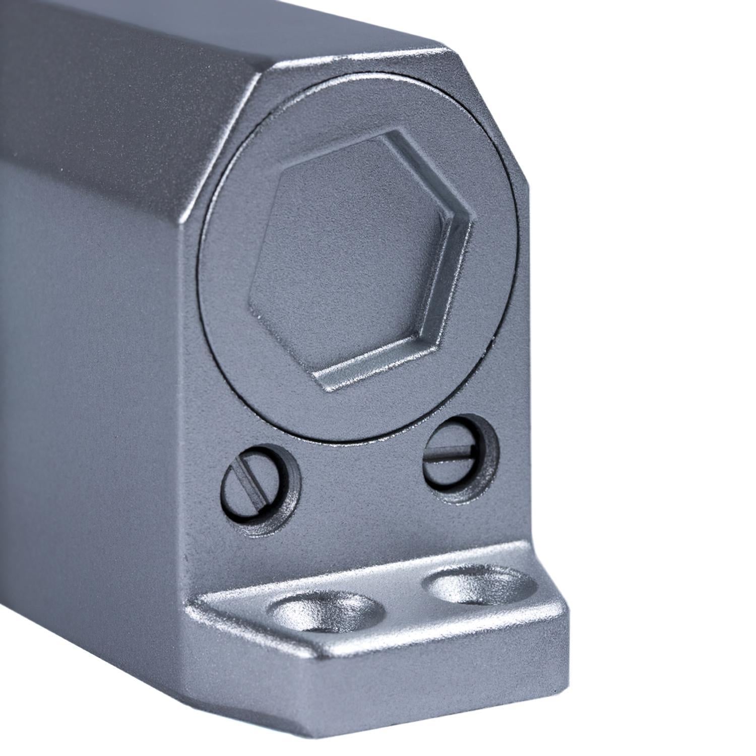 Cierra Puertas Con Retenedor Fuerza 2. Color Plata (puertas 70/90 Cm.)