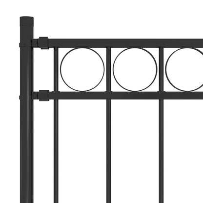 Valla De Jardín De Acero Negro 1,7x0,8 M / Vetonek_1
