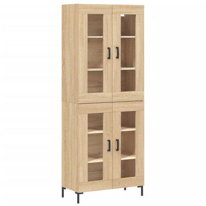 Aparador Alto Madera Contrachapada Color Roble 69,5x34x180 Cm_1