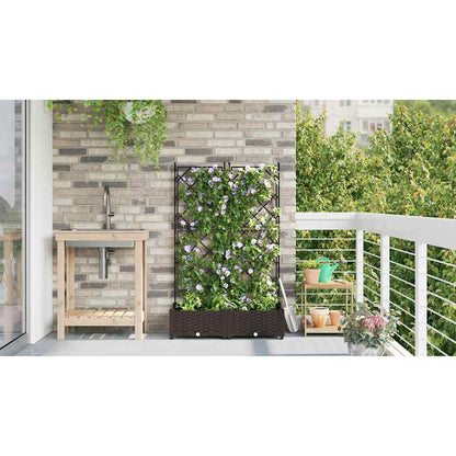 Macetero De Jardín 2 Uds. Marrón 80 X 40 X 125,5 Cm Pp_3