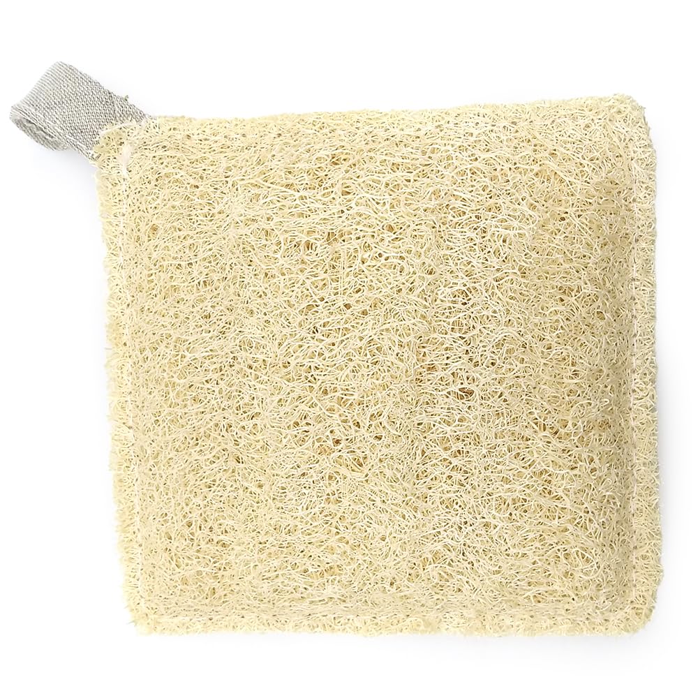 Esponja Natural Vegetal De Lufa Cuadrada. Limpieza Y Exfoliación. Activa La Circulación. Cultivada Y Hecha En Galicia_0
