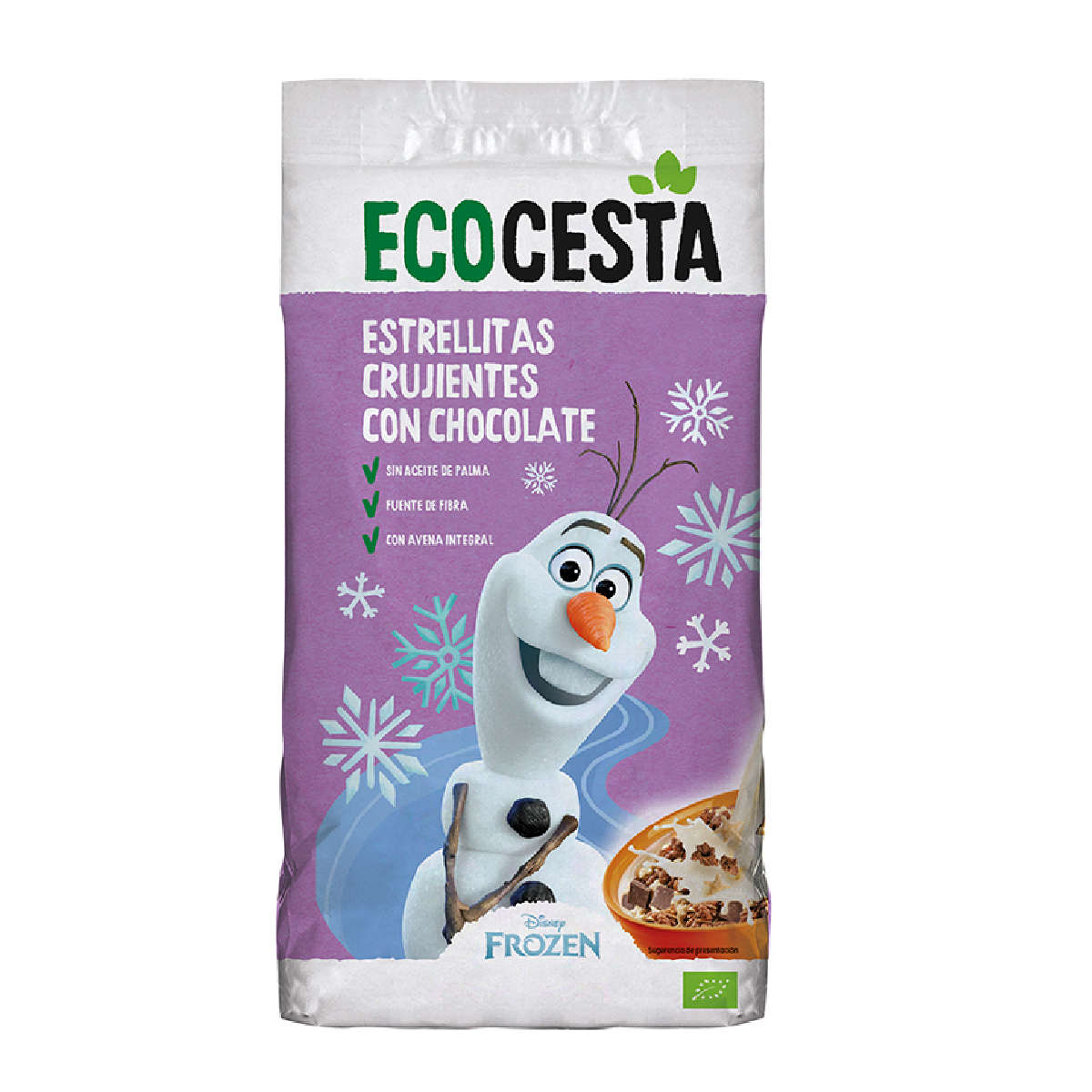 Estrelas de Cereais Crocantes Biológicas com Chocolate KIDS Ecocesta 375 gr