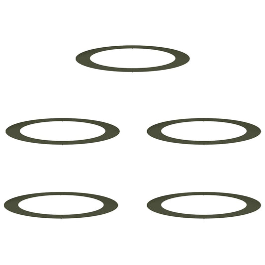 Adecuado Para Anillos De Árbol Plano 5 Pcs Verde Oliva_0