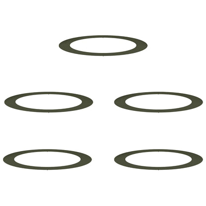 Adecuado Para Anillos De Árbol Plano 5 Uds. Verde Oliva Acero_0