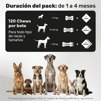 Pack Condroprotector + Aceite De Salmón Para Perros. Suplementos Mascotas. 240 Masticables. Natuva Pets_4