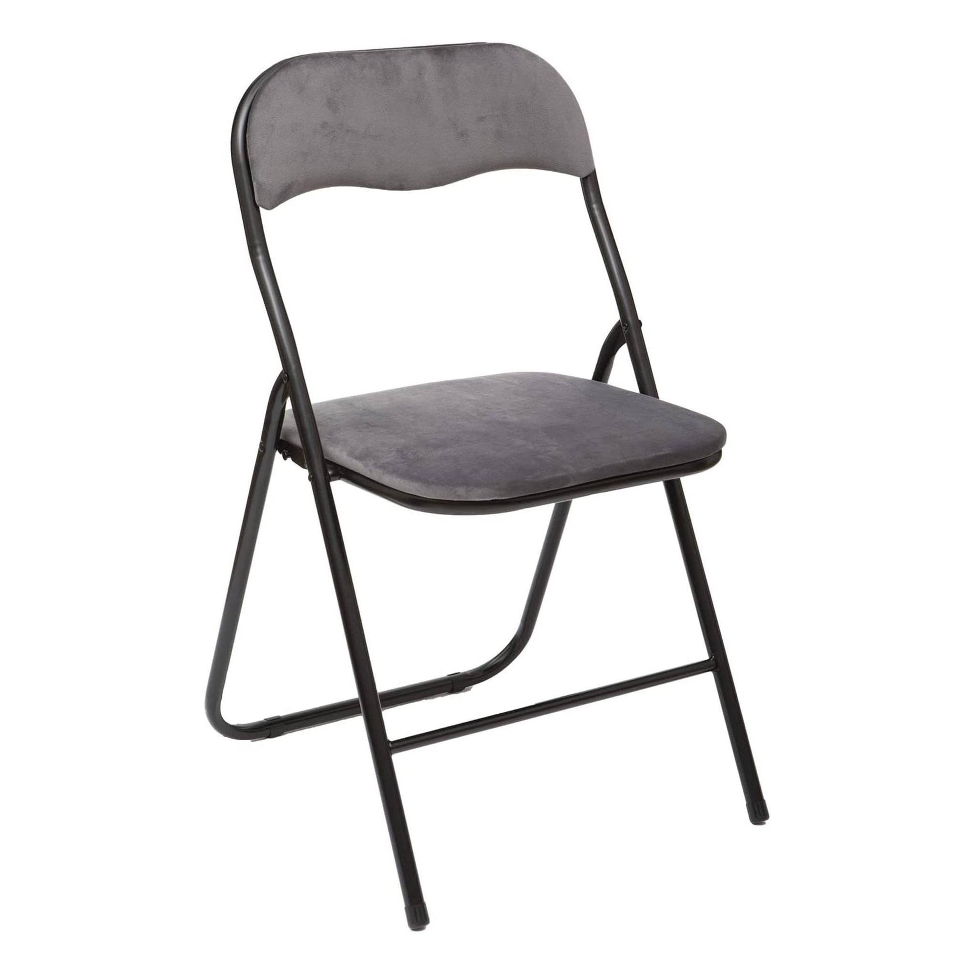 Set De 4 Sillas De Terciopelo Gris (44x52x73cm) - Sofisticación Y Comodidad Asegurada_2