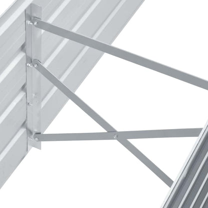 Arriate De Jardín De Acero Galvanizado Gris 160x40x45 Cm_4