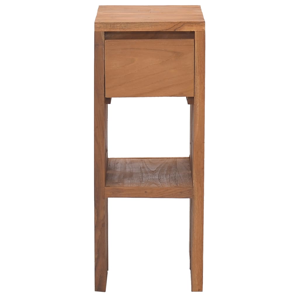 Mesita De Noche Madera Maciza De Teca 20x35x50 Cm_0
