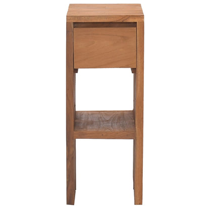 Mesita De Noche Madera Maciza De Teca 20x35x50 Cm_0