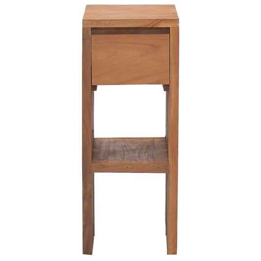 Mesita De Noche Madera Maciza De Teca 20x35x50 Cm_0
