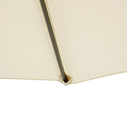 Outsunny Sombrilla De Jardín Ø300x250cm Inclinable Manivela Base Cruzada Beige_4