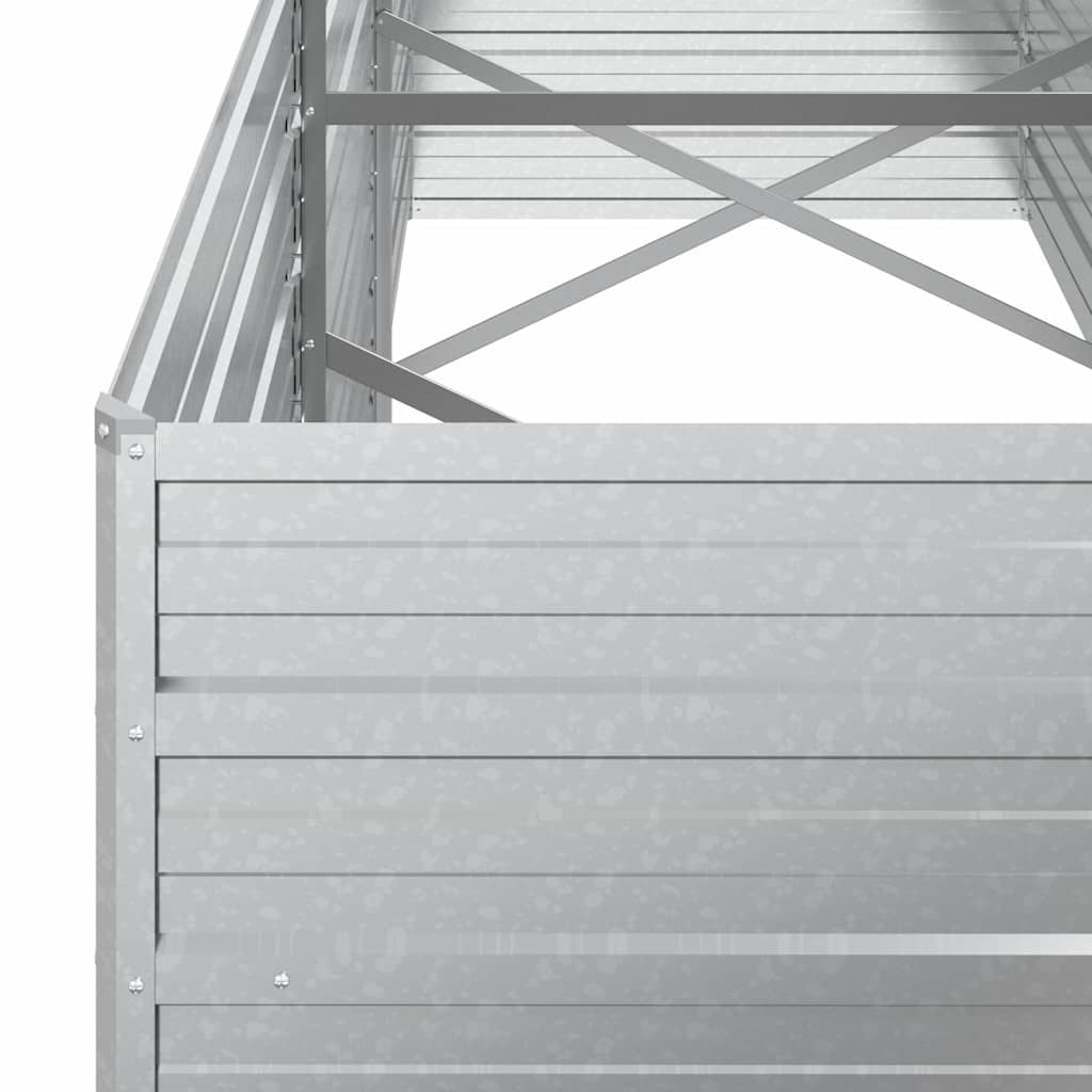 Arriate De Acero Galvanizado Plateado 240x80x77 Cm_5