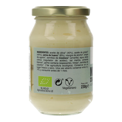 Maionese biológica Vegetalia com azeite em frasco de vidro de 230g