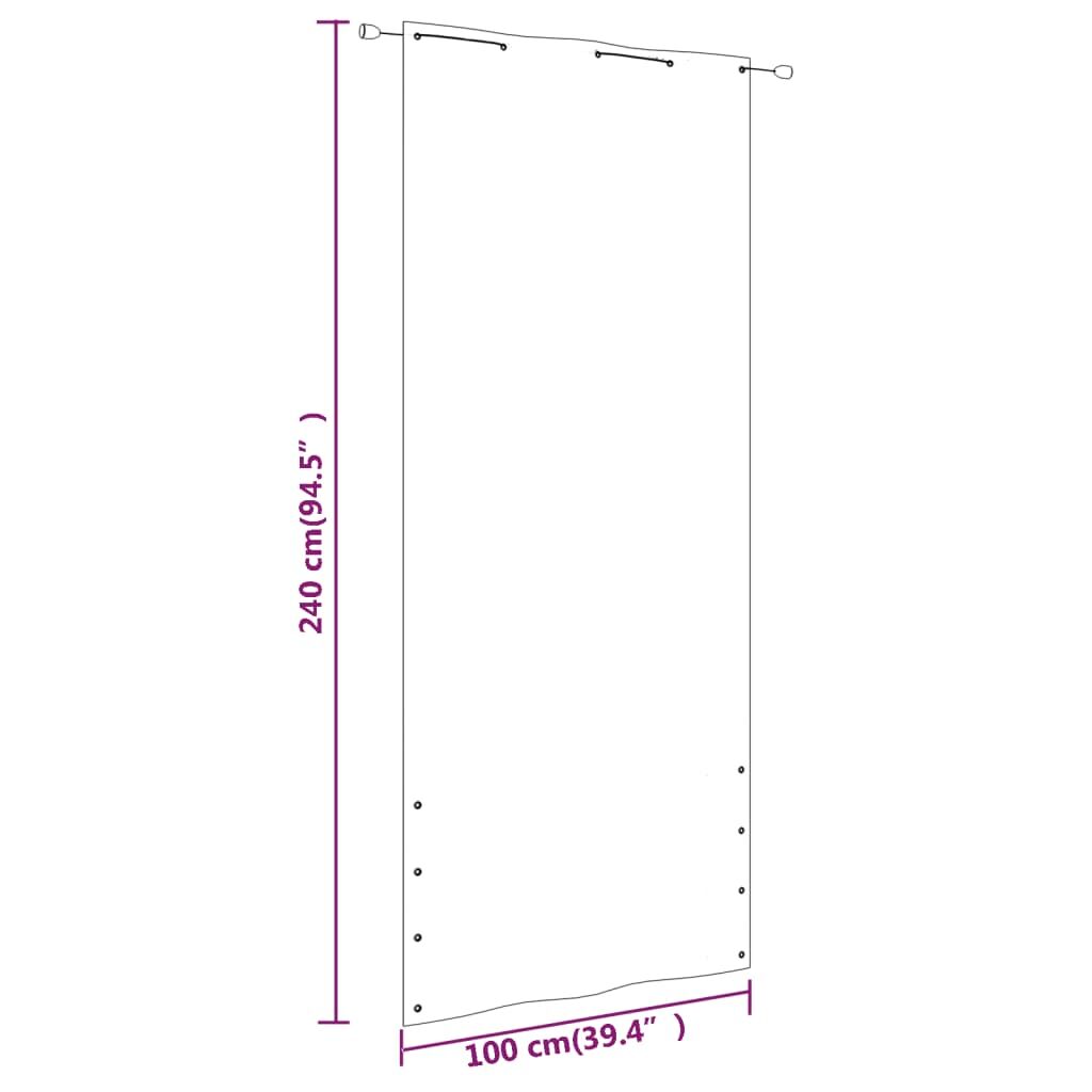 Vidaxl Toldo Pantalla Para Balcón Tela Oxford Marrón 100x240 Cm_4