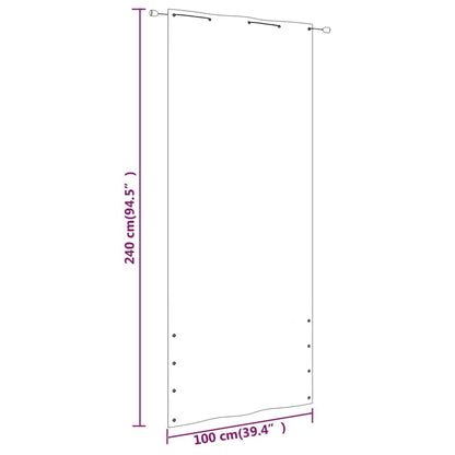 Vidaxl Toldo Pantalla Para Balcón Tela Oxford Marrón 100x240 Cm_2