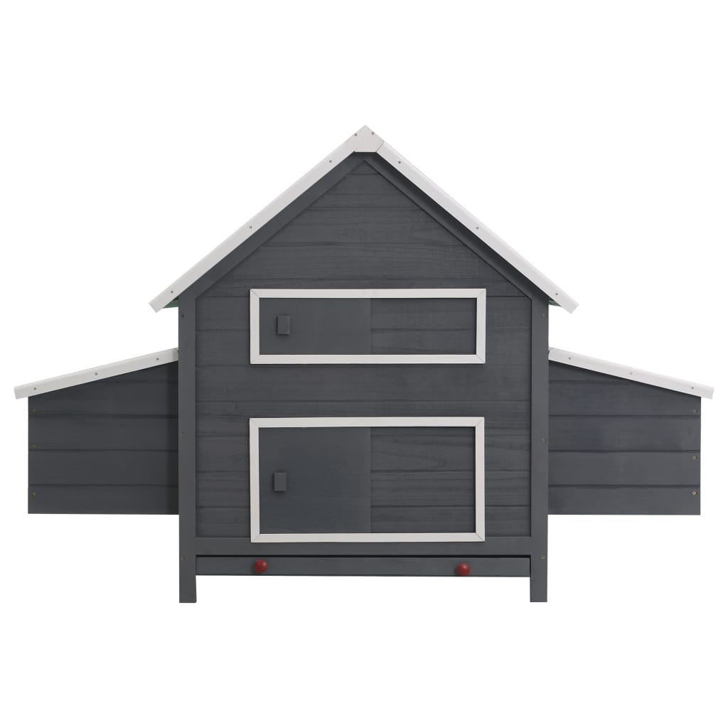 Vidaxl Gallinero De Madera Gris 157x97x110 Cm_1