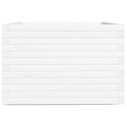 Jardinera Madera Maciza De Pino Blanco 70x70x49,5 Cm_5